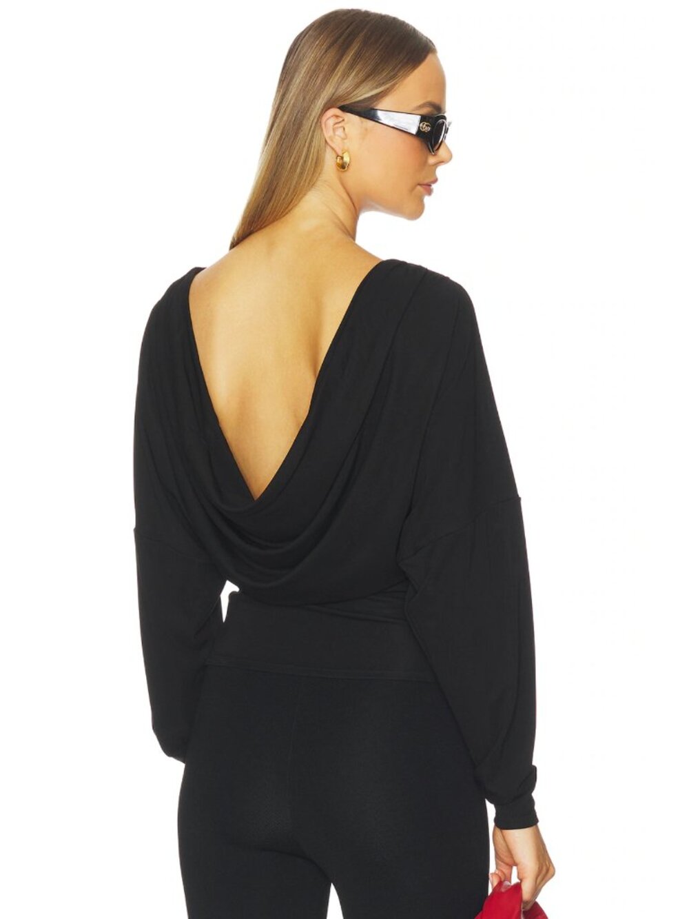 NEW L'Academie by Marianna Kiri Top in Black Long Sleeve Sweater Shirt Small S